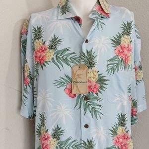 NEW Hawaiian men's shirt XL floral shortsleeved